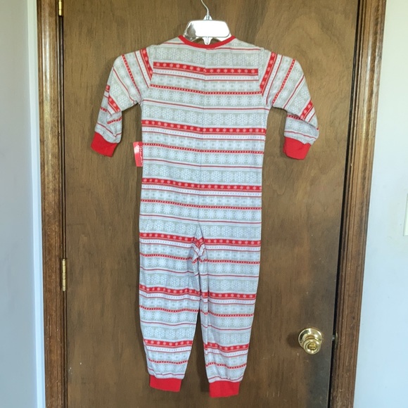 Unisex Snowflake fairisle footless fleece onesie PJ 4T - Picture 7 of 16